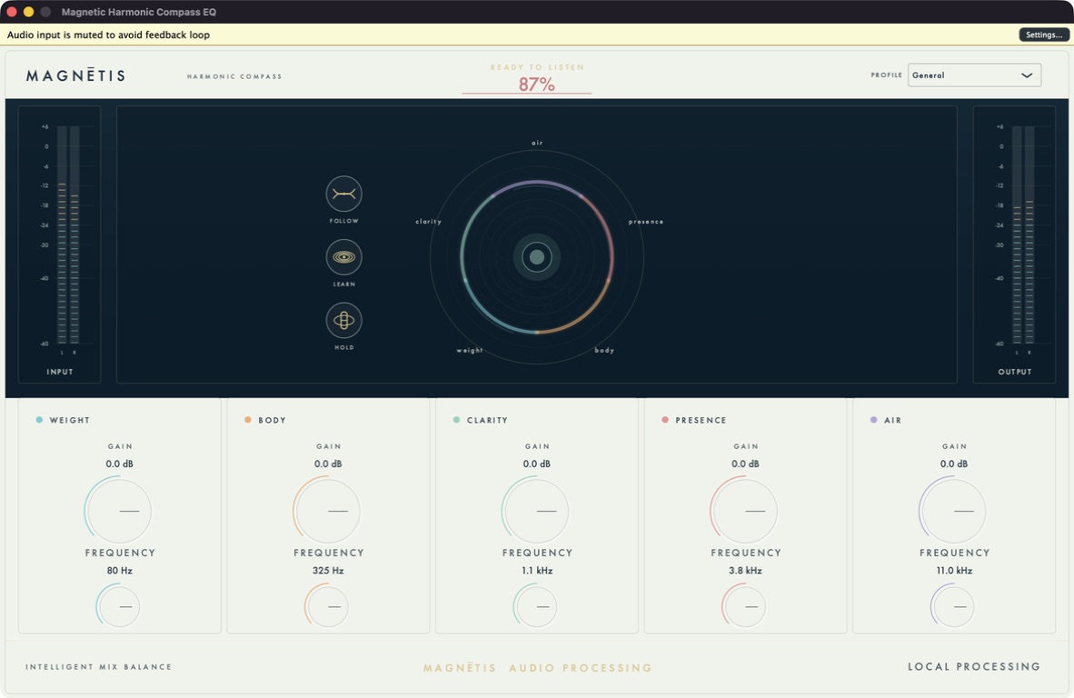 Magnetis Harmonic Compass EQ interface
